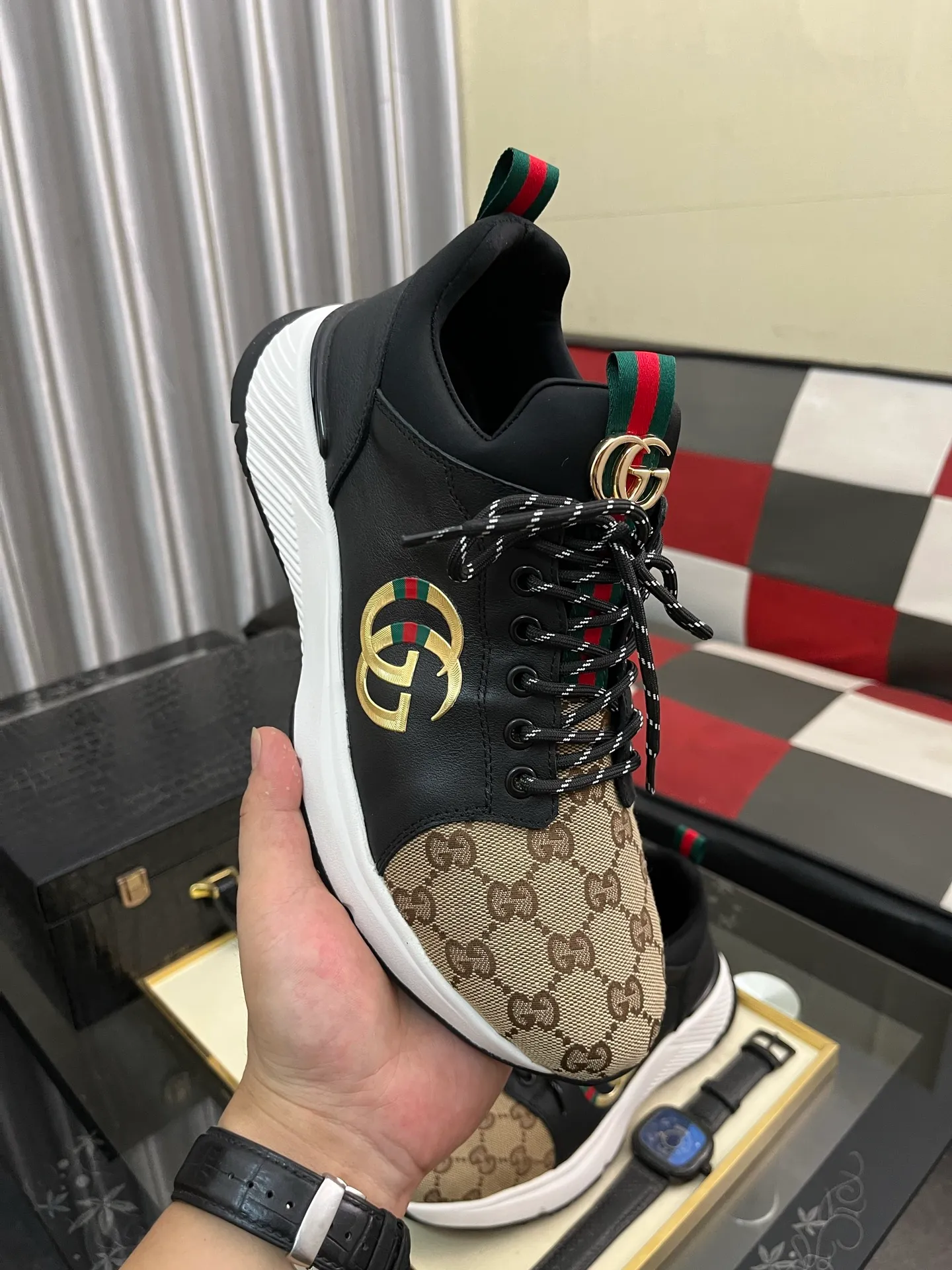 Men's Men's Shoes 💰458 ⌚️⌚️[GUCCI] Gucci men's casual shoes are absolutely popular 🔥The ultimate matching item for trendy men! The charm of super texture is irresistible, the main recommendation, the flower leather color is bright! The upper is made of high-quality brand printed fabric with cowhide, breathable leather lining and wear-resistant rubber sole, noble and elegant! Extremely comfortable🎁🎁You can be as handsome as you want💪 38-445⃣️colors available